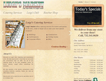 Tablet Screenshot of luigisdeliandcatering.com